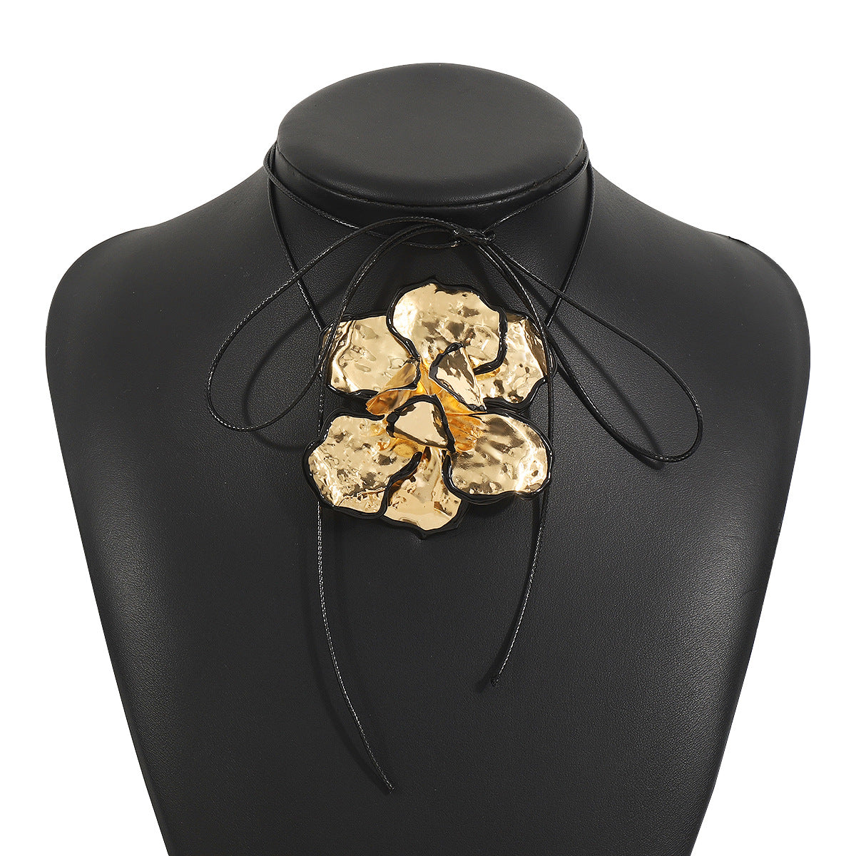 Floral Statement Jewelry Set | Anti-Tarnish Necklace & Earrings in Red, Black, White