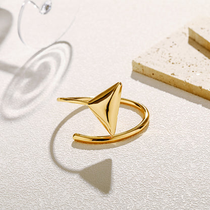 Gold Spike Cuff Bracelet | Anti-Tarnish Open Bangle for Women