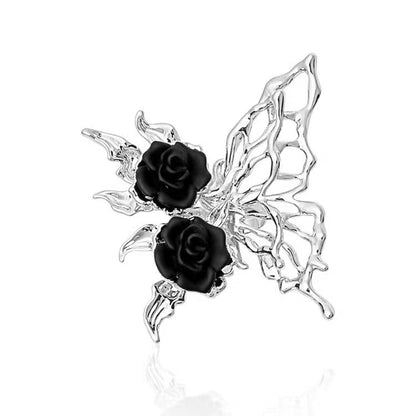 Irregular Molten Silver Butterfly Ring Collection – Edgy Vintage Style Finger Rings for Women & Men
