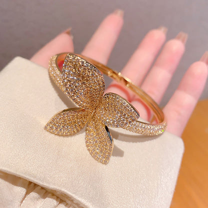 Sparkling Pave Butterfly Cuff Bracelet | Gold & Silver