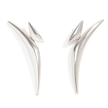 Long V-Shape Statement Earrings | Anti-Tarnish Gold & Silver Finish