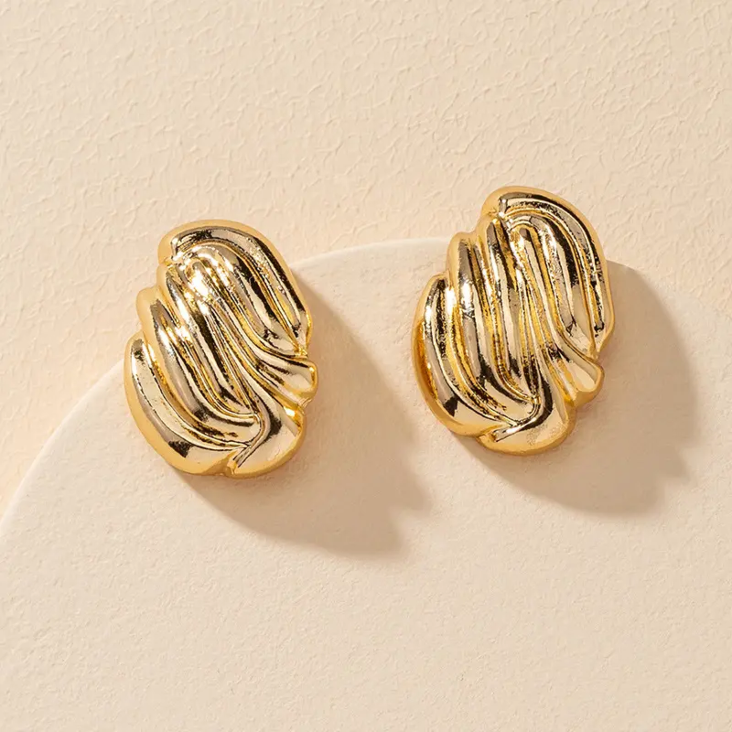 Wavy Abstract Stud Earrings
