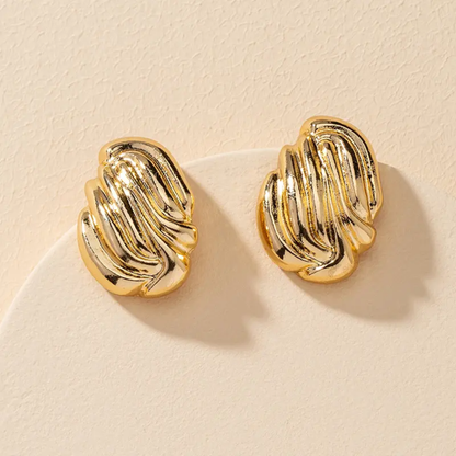 Wavy Abstract Stud Earrings