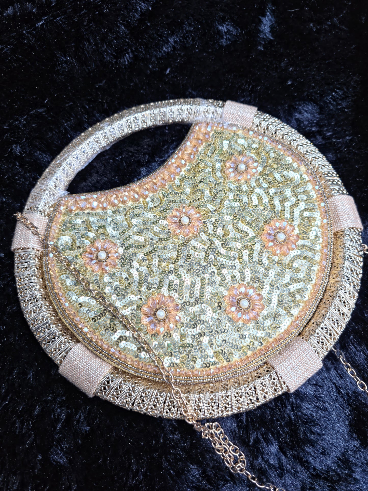Designer u shape clutch bag