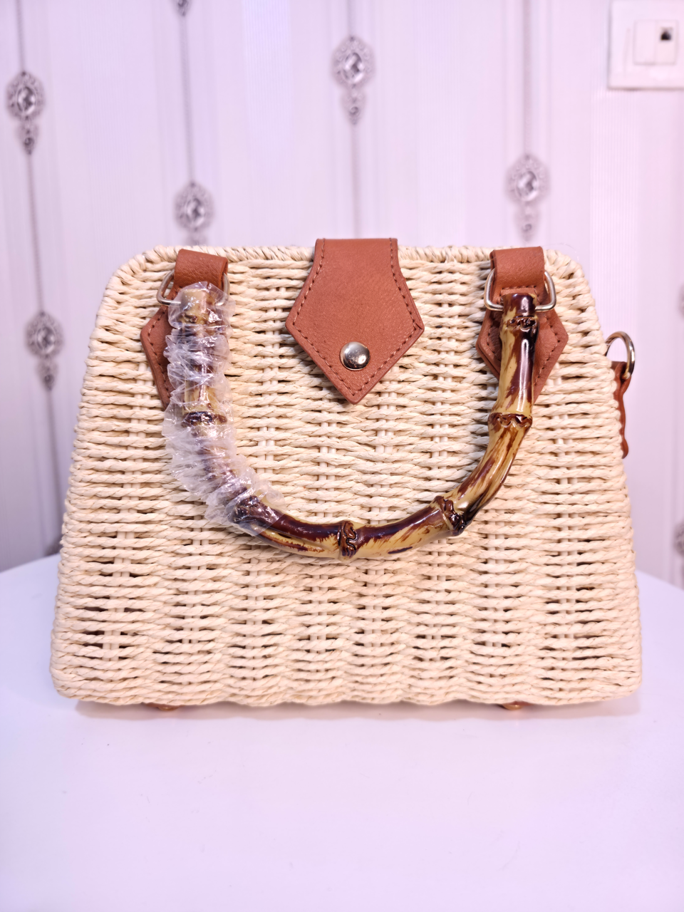 Cross Body Handbags for Women Straw Woven Beach Bag
