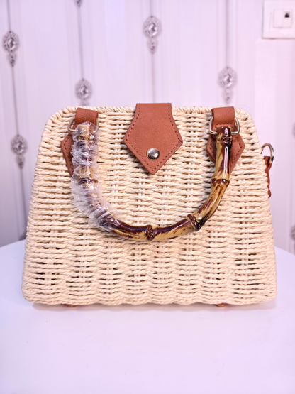Cross Body Handbags for Women Straw Woven Beach Bag