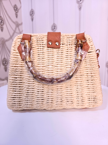 Cross Body Handbags for Women Straw Woven Beach Bag