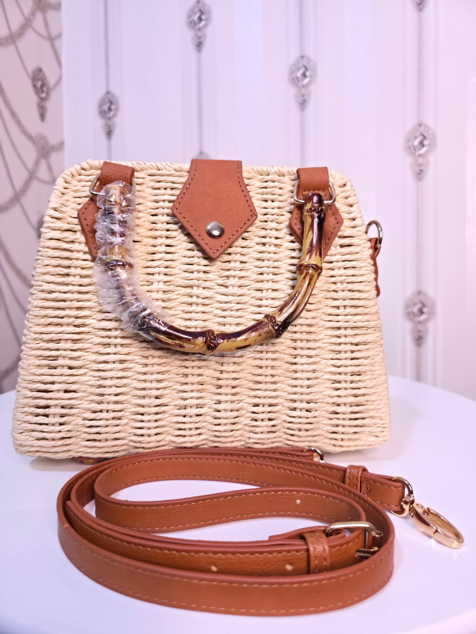 Cross Body Handbags for Women Straw Woven Beach Bag