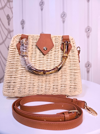 Cross Body Handbags for Women Straw Woven Beach Bag