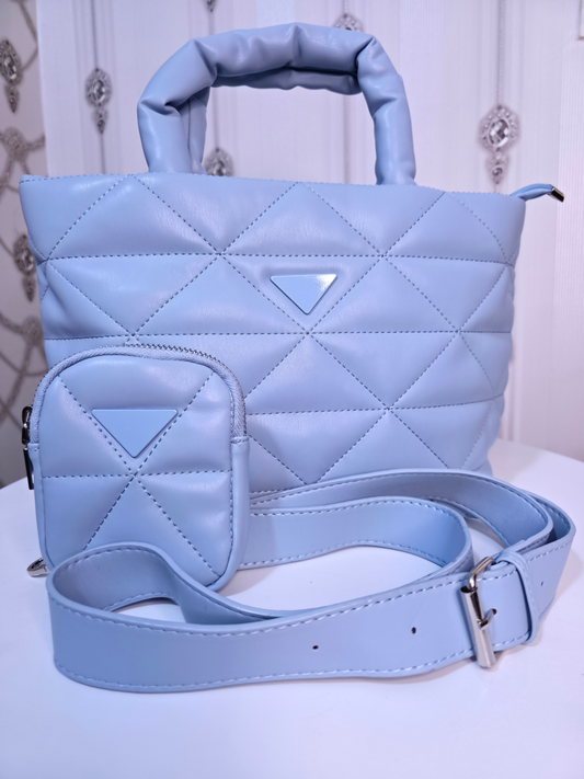 Exotic Sky blue medium sized handbag