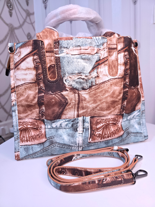Medium sized Denim tote bag