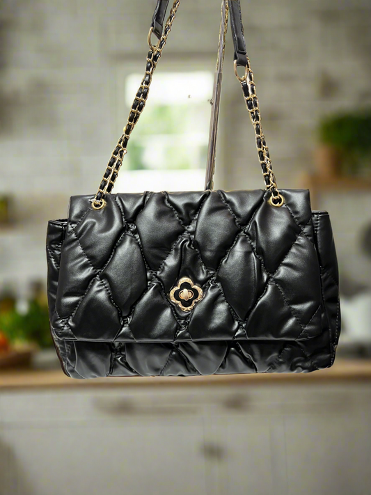 Bagmates Flower Lock Quilt Sling Bag