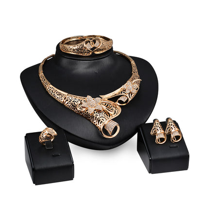 Luxurious Gold-Plated Jewelry Set - Exquisite Craftsmanship
