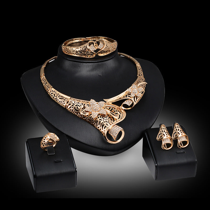 Luxurious Gold-Plated Jewelry Set - Exquisite Craftsmanship