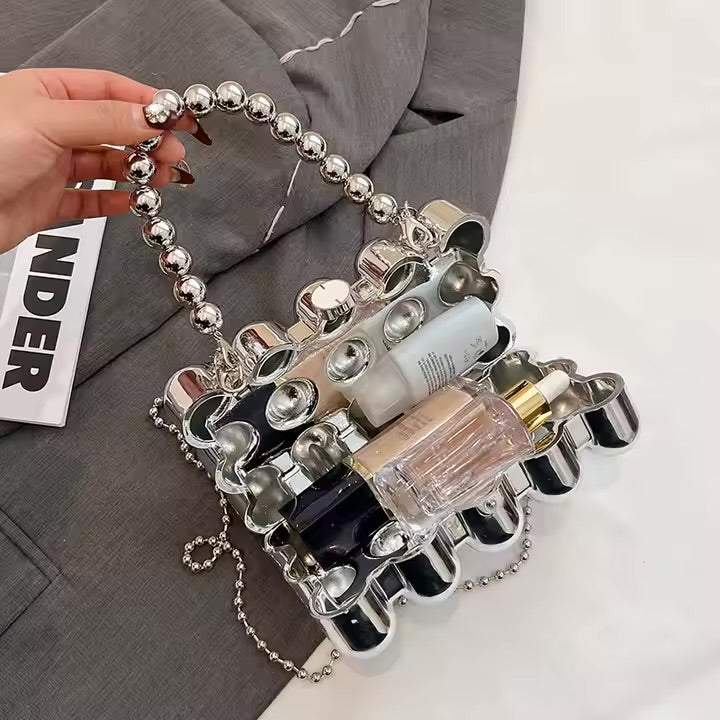 Acrylic all body ball designed clutch bag