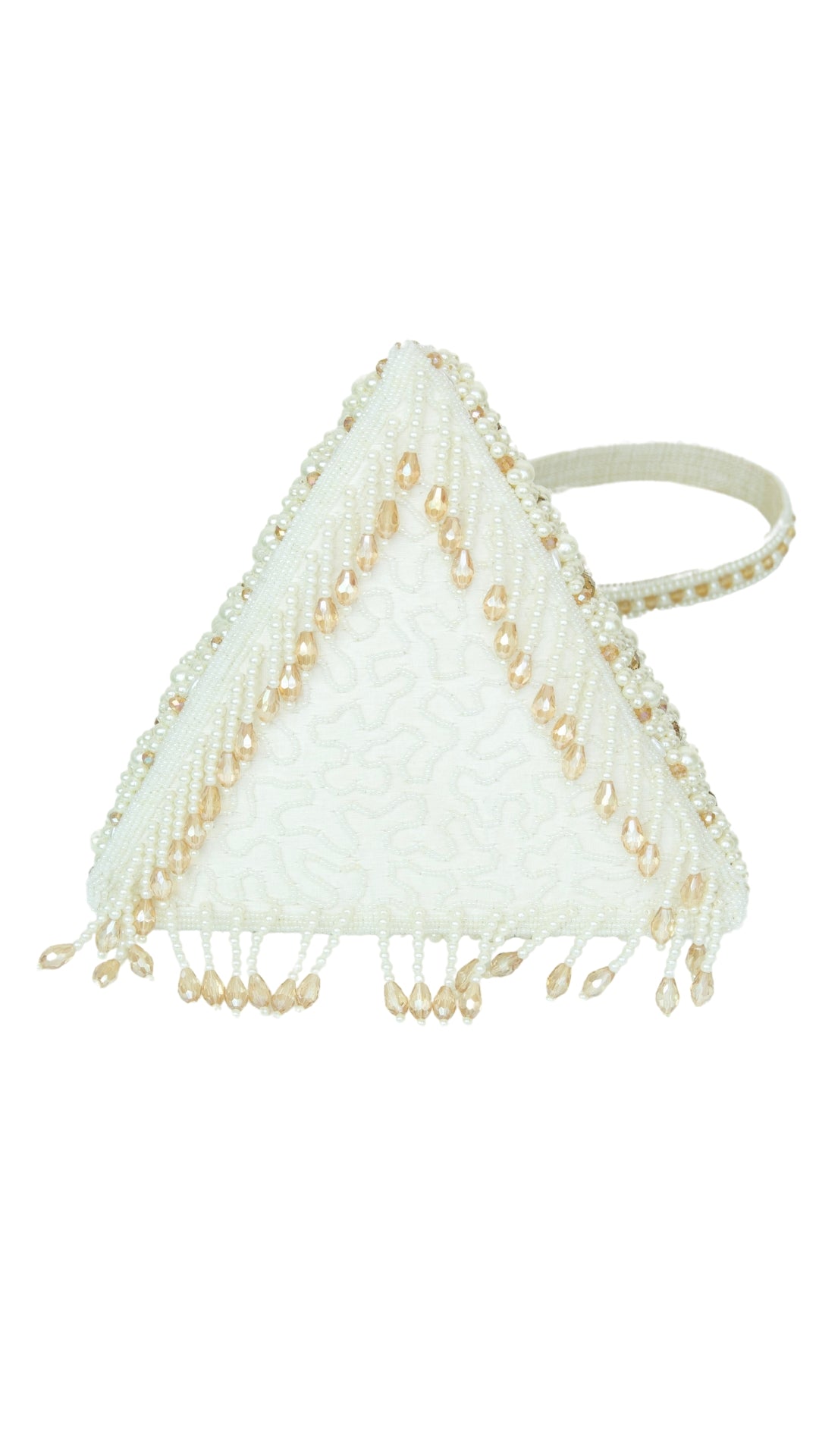 Full body work pearl hexagonal Potli bag