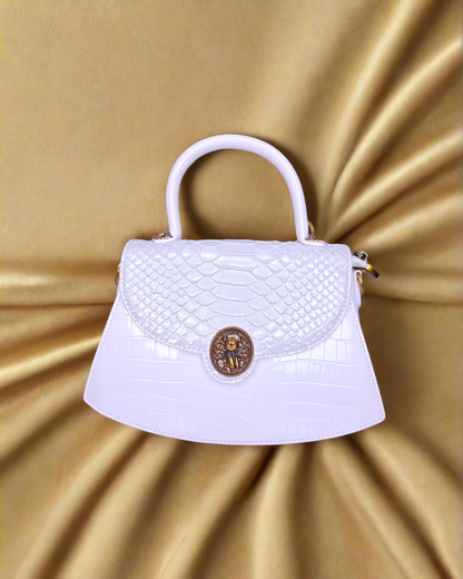 White exclusive belly handbag