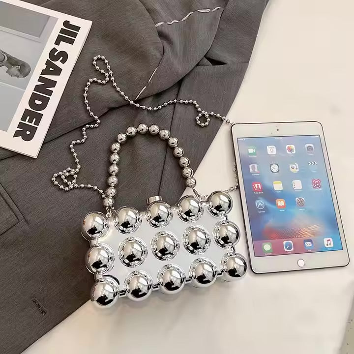 Acrylic all body ball designed clutch bag