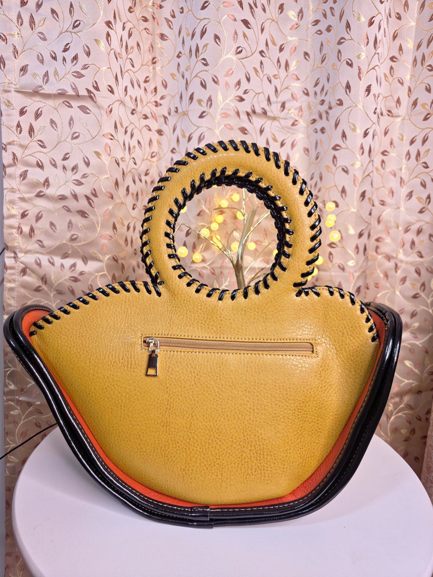 Bird Designer two compartment hand bag. Extra pouch inside