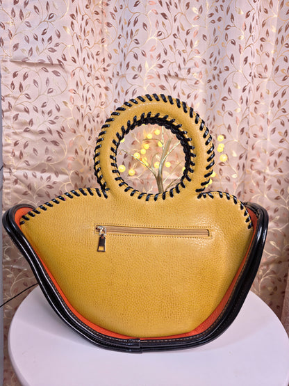 Bird Designer two compartment hand bag. Extra pouch inside