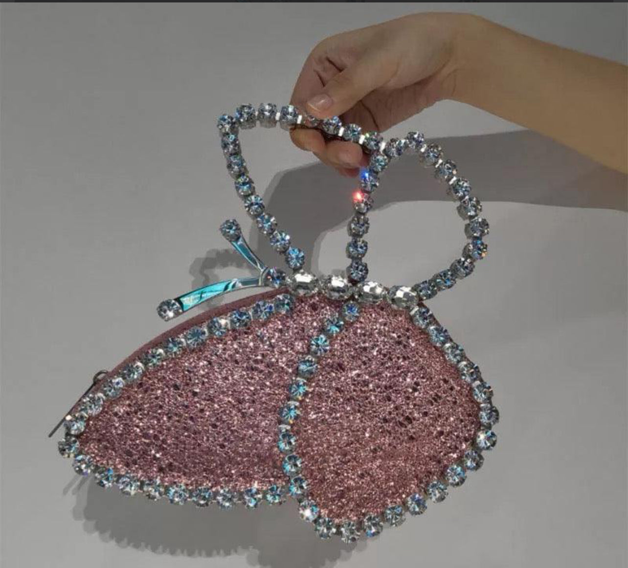Butterfly Wristlet/ clutch bag evening bags sunflower diamond