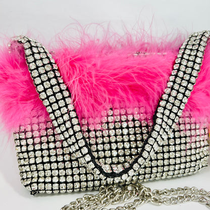 Rhinestone feather bag