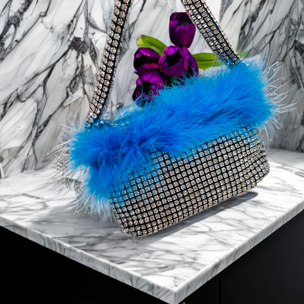 Rhinestone feather bag