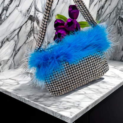 Rhinestone feather bag