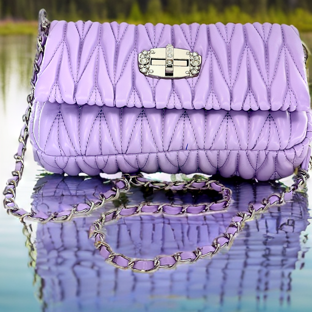Exclusive Quilt handbag with 2 slings