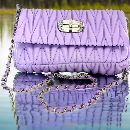 Exclusive Quilt handbag with 2 slings