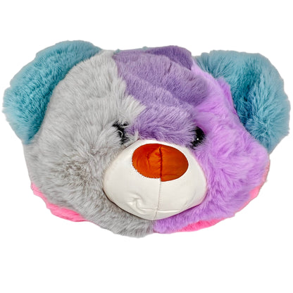 Kids soft fur teddy face bag pack