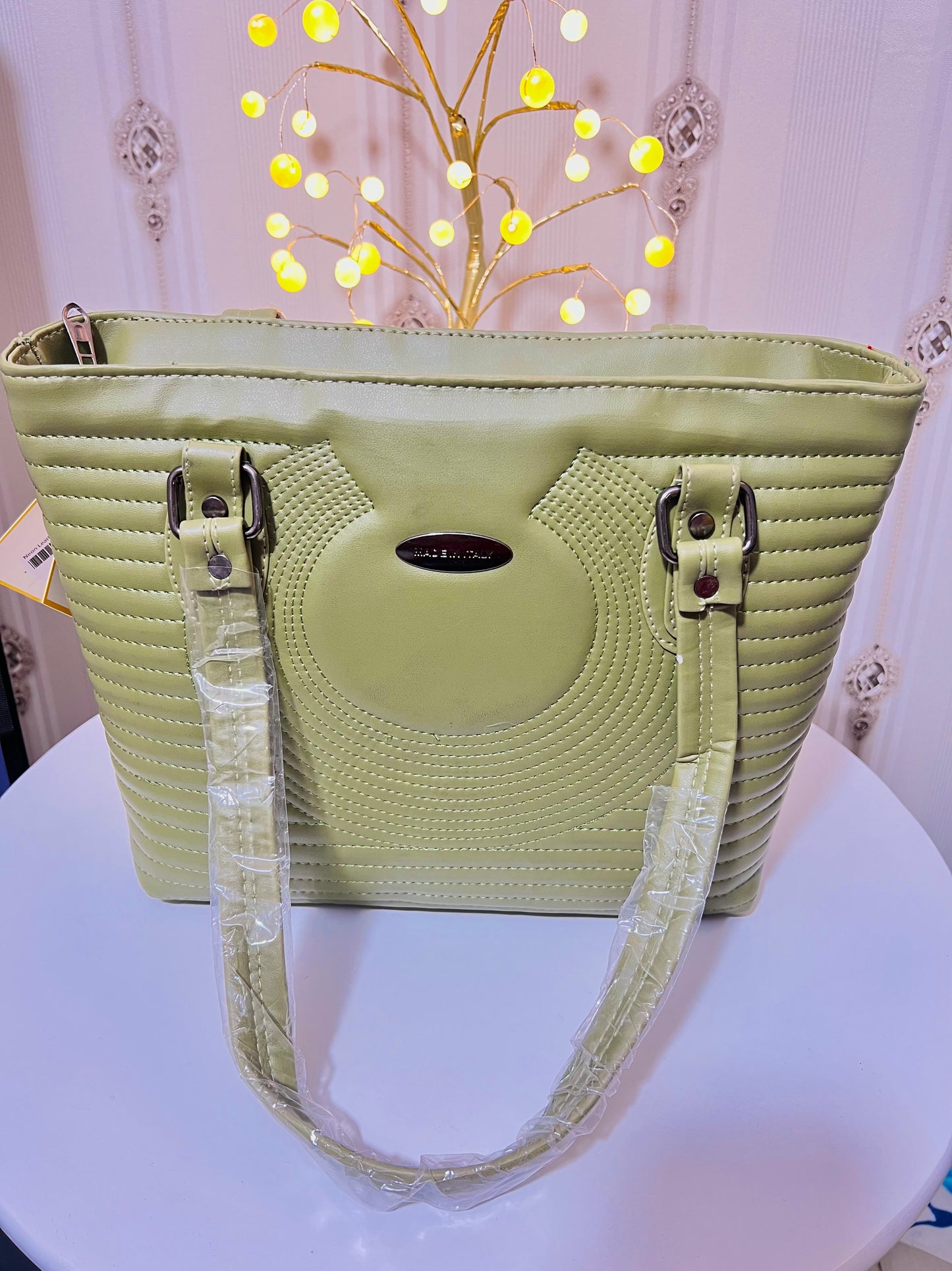 Neon Leatherette handbag