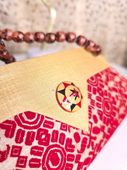 Traditional Assam beaded sling clutch bag