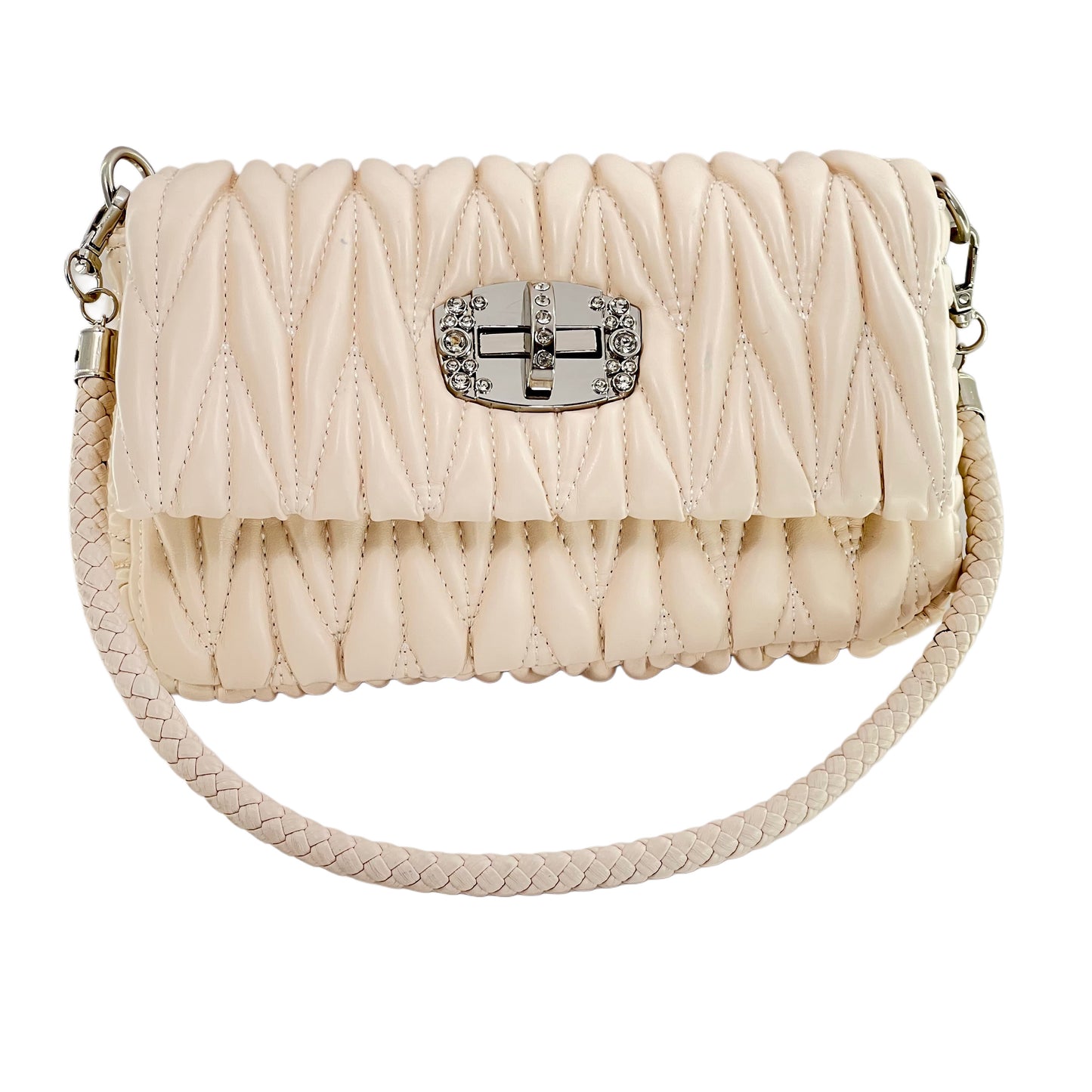 Exclusive Quilt handbag with 2 slings