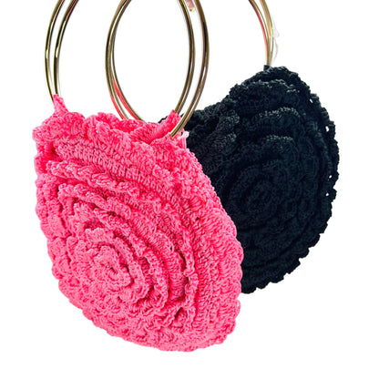 Flower woolen bag
