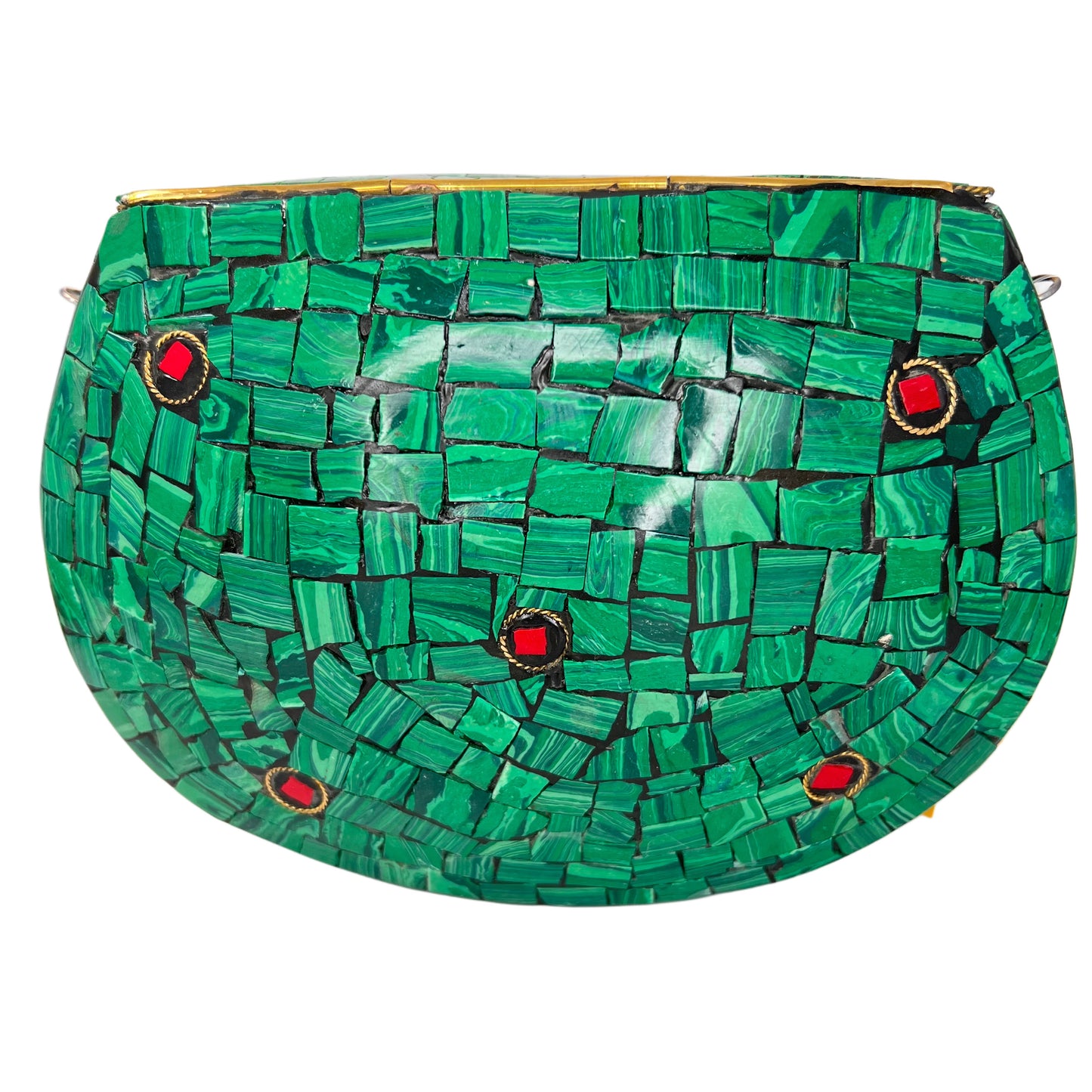 Hand painted metallic clutch