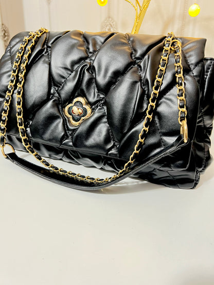 Bagmates Flower Lock Quilt Sling Bag