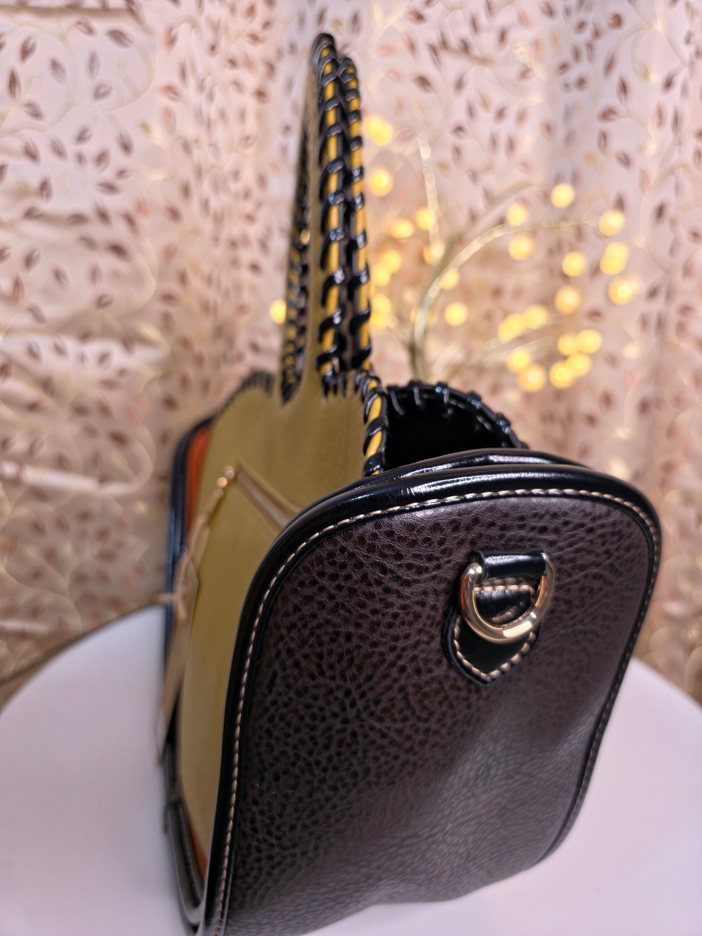 Bird Designer two compartment hand bag. Extra pouch inside
