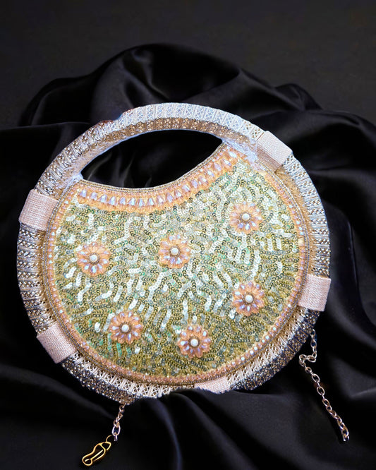 Designer u shape clutch bag