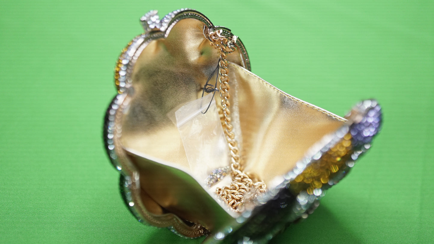 Crystal clutch - flower
