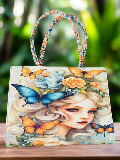 Girl Face Printed Tote Bag