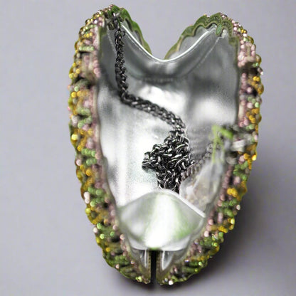 Crystal clutch- peacock