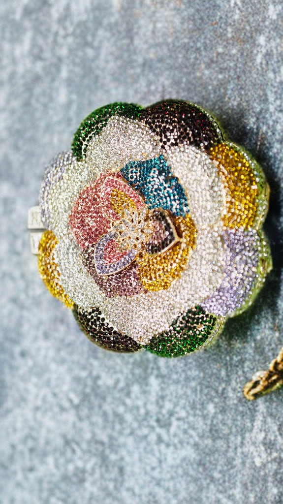 Crystal clutch - flower