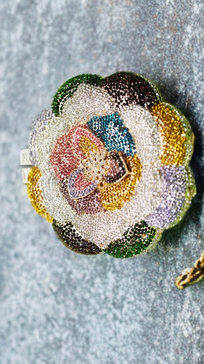 Crystal clutch - flower