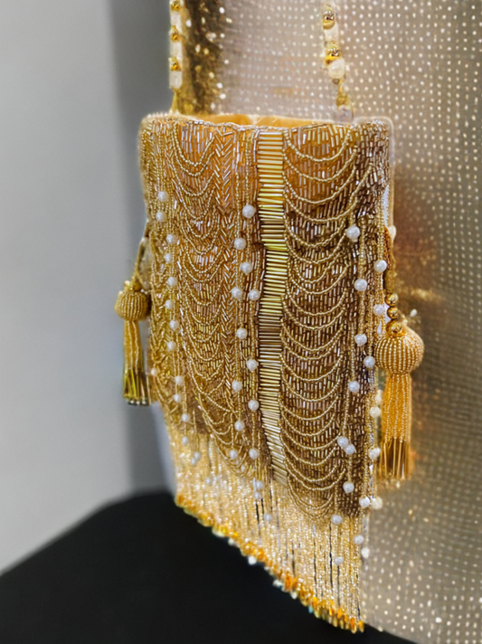 Pearl string potli