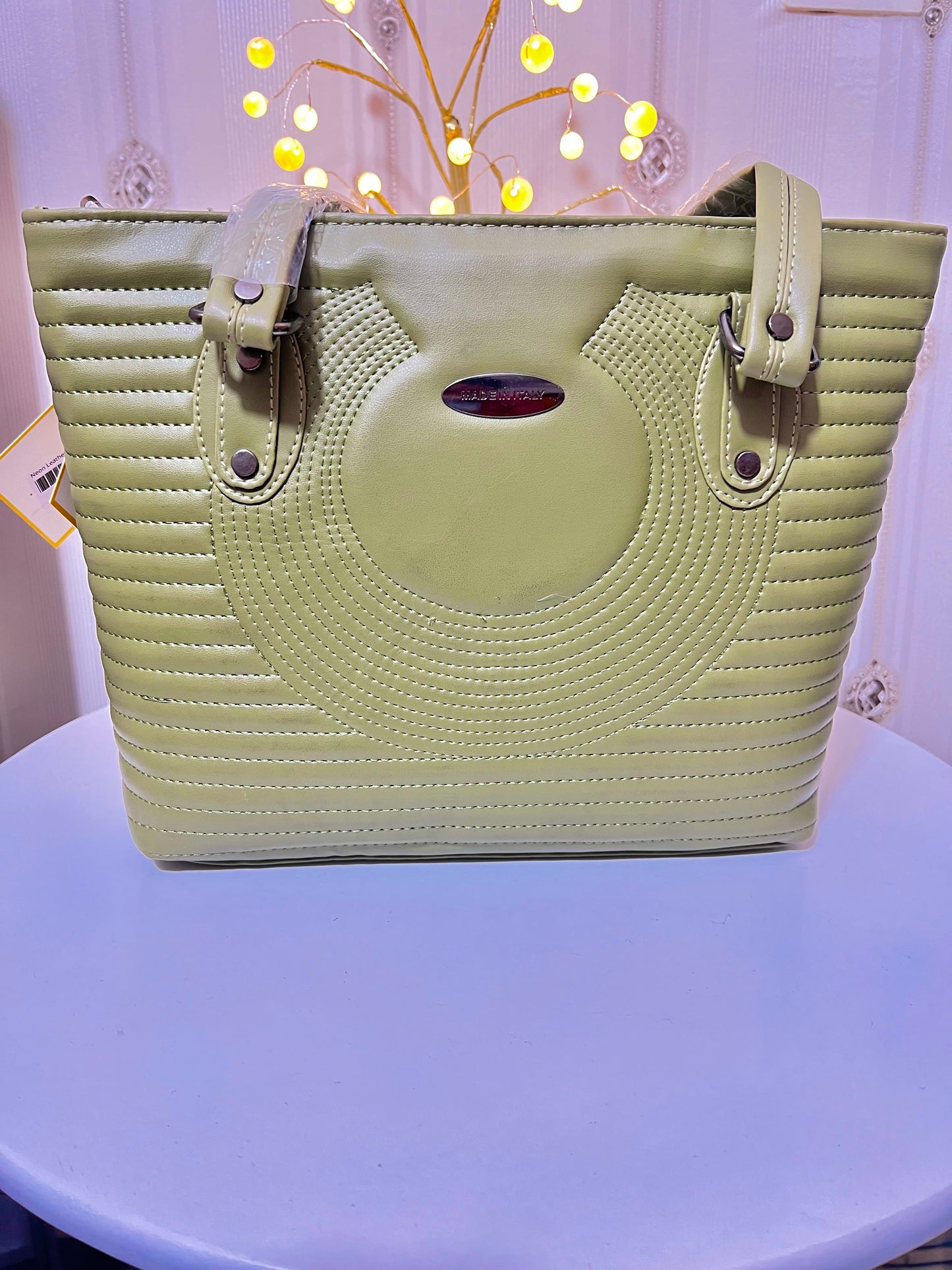 Neon Leatherette handbag