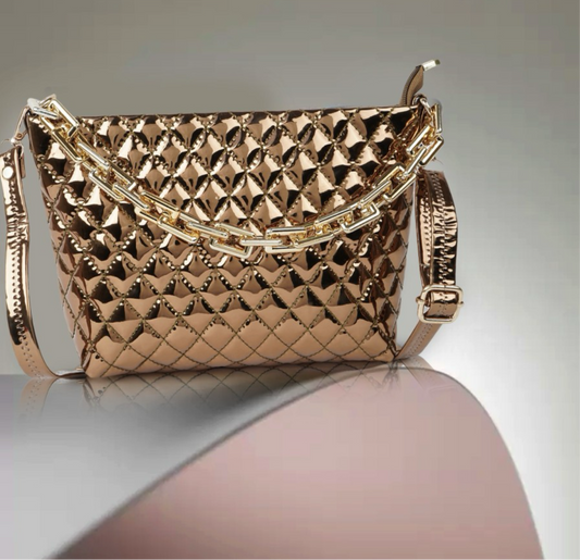 BAGMATES dazzling copper colour handbag