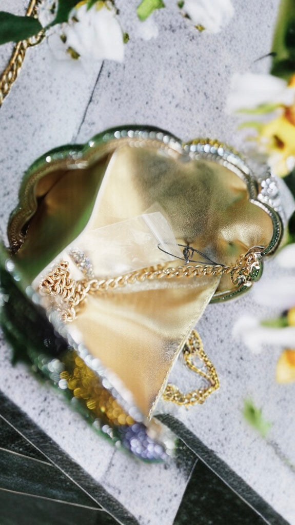 Crystal clutch - flower