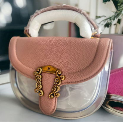 Transparent Clutch with handle