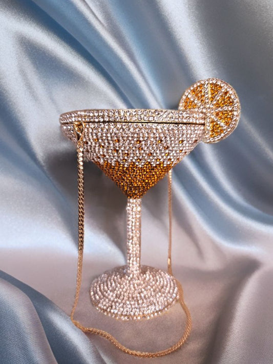 Crystal clutch - Mocktail glass shaped